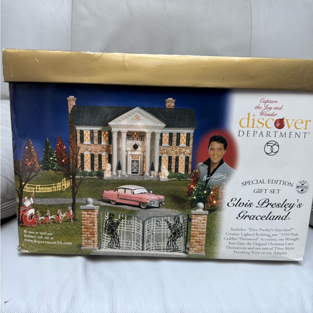 Dept 56 Elvis Presley's Graceland  Special  Edition Gift Set 55041 Complete.